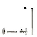 Westbrass Supply Kit, 1/2" IPS x 3/8" OD x 12" Corrugated in Polished Nickel D103K12X-05